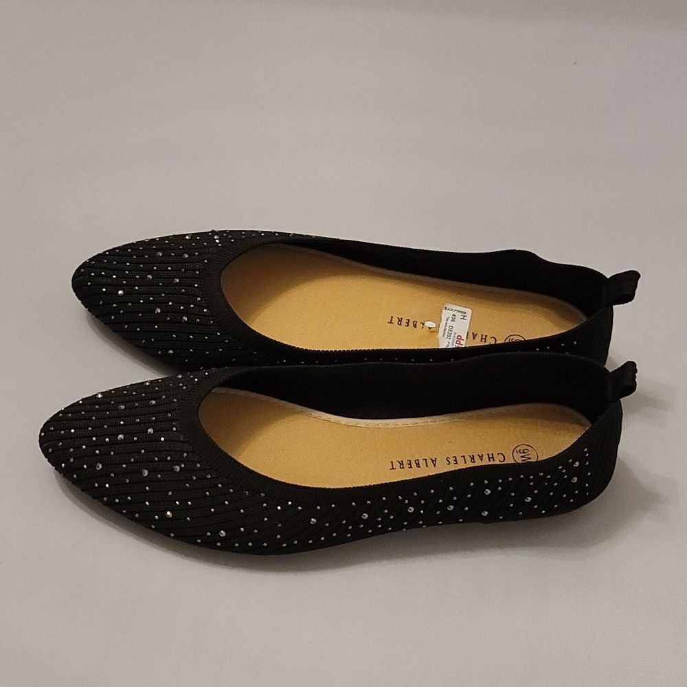 BRAND NEW CHARLES ALBERT STUDDED EMBELLISHMENTS POINTED TOE WOMEN'S FLAT - Picture 8 of 16